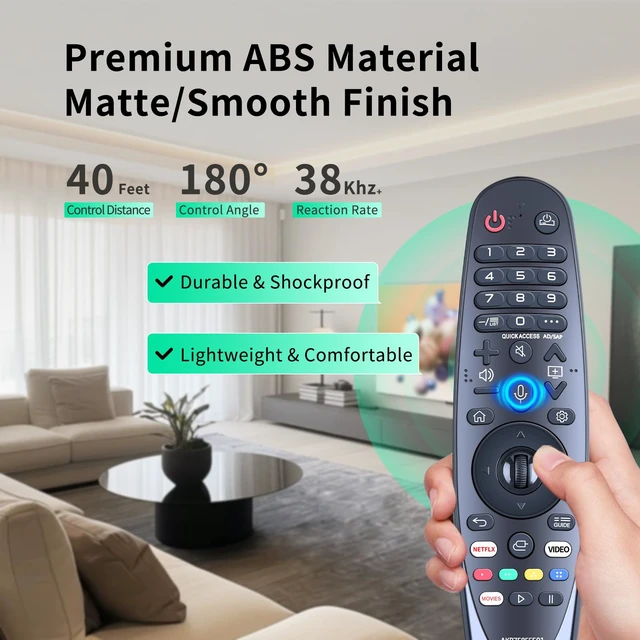 Alt view image 6 of 7 - Magic Replacement for LG TV Remote with Voice and Pointer FunctionAKB75855501 and MR20GA for LG Smart TV RemoteOLED/NANOCELL/ 4K UHD Models with Netflix and Prime Video Hot Keys,Google/Alexa