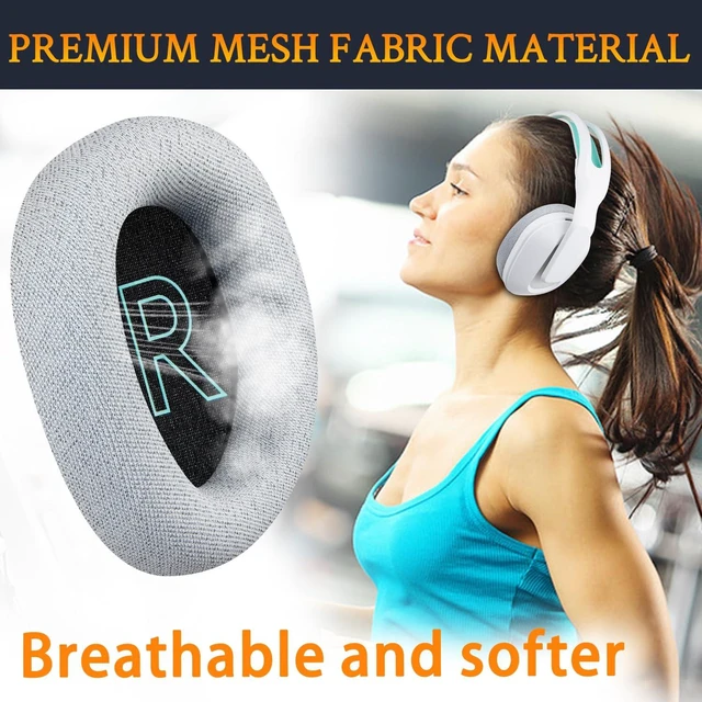 Alt view image 4 of 5 - Earpads Replacement for Logitech G522 Lightspeed Wireless Gaming Headsets, Ear Pads Cushions with High-Density Memory Foam - Pale