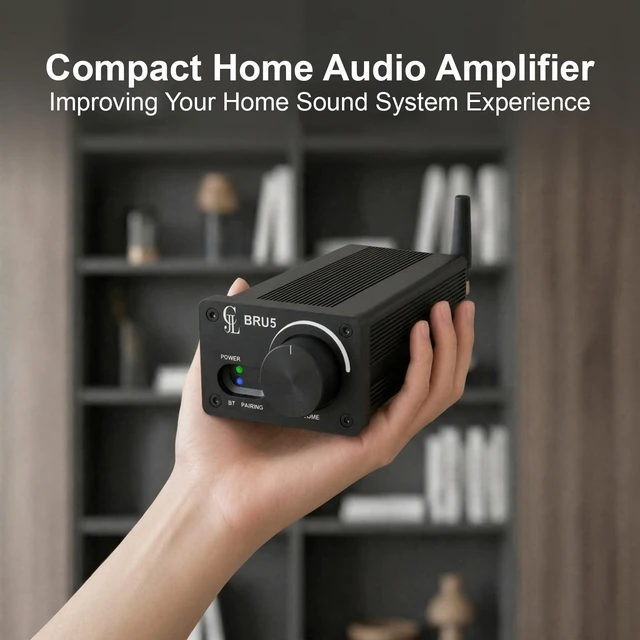 Alt view image 6 of 6 - TPA3255 DSP PC UI 300W x 2 High Power Stereo Bluetooth 5.3 Audio Amplifier, DC18-48V RCA Input with Volume Control for Home Theater and Speakers DIY BRU5
