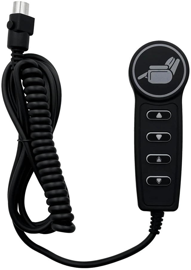 Main image of Black 4 Button 5 Pin Remote Controller for Power Recliner Lift Chair 1 Cable, USB A C Ports, Backlight, Universal Up and Down Hand Control for Electric Sofa Couch Parts Replacement