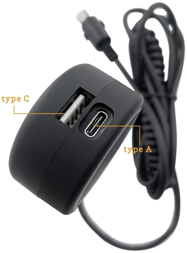 Alt view image 2 of 7 - Black 4 Button 5 Pin Remote Controller for Power Recliner Lift Chair 1 Cable, USB A C Ports, Backlight, Universal Up and Down Hand Control for Electric Sofa Couch Parts Replacement