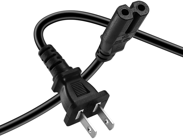Main image of for Samsung TV Power Cord Replacement 2 Prong TV Power Cord 10 FT for LG TCL Roku Sony Hisense Mac Insignia Sharp Panasonic Toshiba Apple AC Plug Power Cable (10FT)