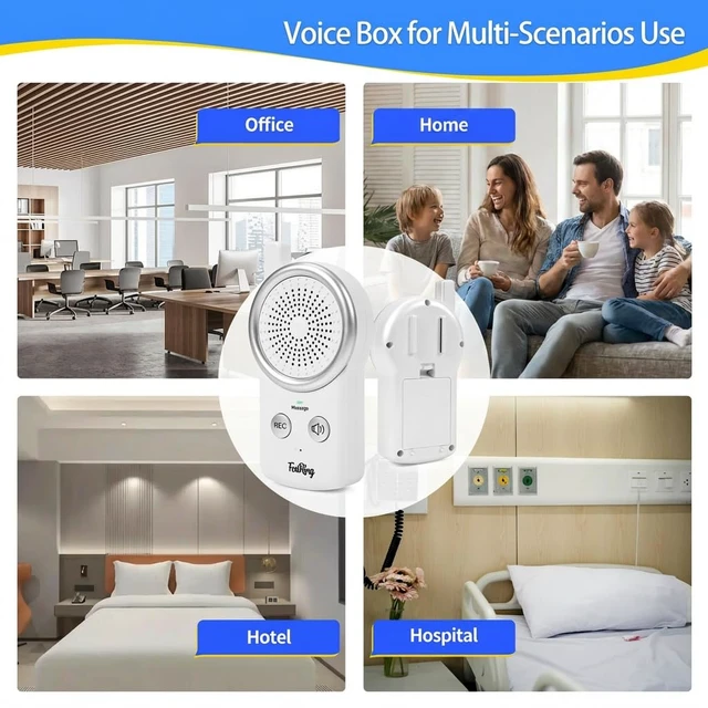 Alt view image 6 of 6 - 50 Seconds Voice Recorder with Playback, Voice Recorder - White Simple Digital Recorder for Quick Note-Taking, Small 2-Button Dictaphone for Seniors
