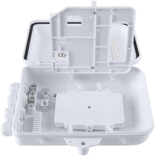 Alt view image 2 of 7 - 12 Core Fiber Distribution Box, 12 Port FTTH Distribution Splitter Box- Fiber Optic Terminal Junction Splitter Case with LC Fiber Cable Coupler
