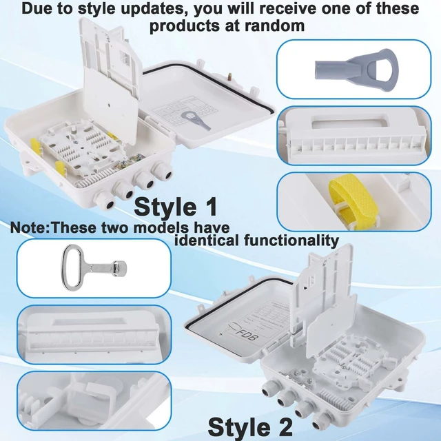Alt view image 4 of 7 - 12 Core Fiber Distribution Box, 12 Port FTTH Distribution Splitter Box- Fiber Optic Terminal Junction Splitter Case with LC Fiber Cable Coupler