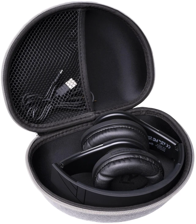 Alt view image 2 of 7 - Hard Carry Case for Foldable Headphones - Compatible with Over-Ear Headphone P1/P2/P4/P6/P7/MoonFly/Marshall/House of Marley/Beats by Dre - Portable Travel Carrying Bag (Grey)