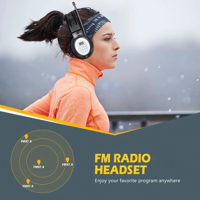 Alt view image 2 of 7 - FM Headphone Radio, FM Stereo Headset Radio Receiver