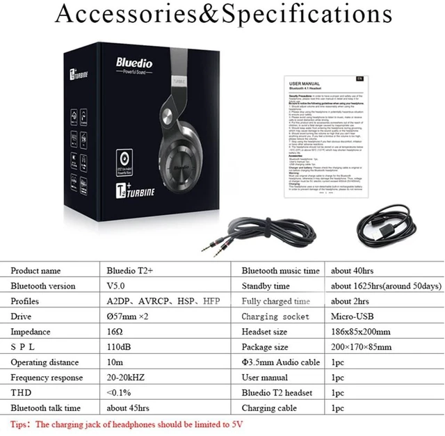 Alt view image 7 of 7 - Bluetooth Headphones Over Ear, Lightweight Rotary Folding Wireless Headphones with Micro 40 H Music Time Headset with SD Card Slot/FM Radio and Storage Bag (Black T2+)