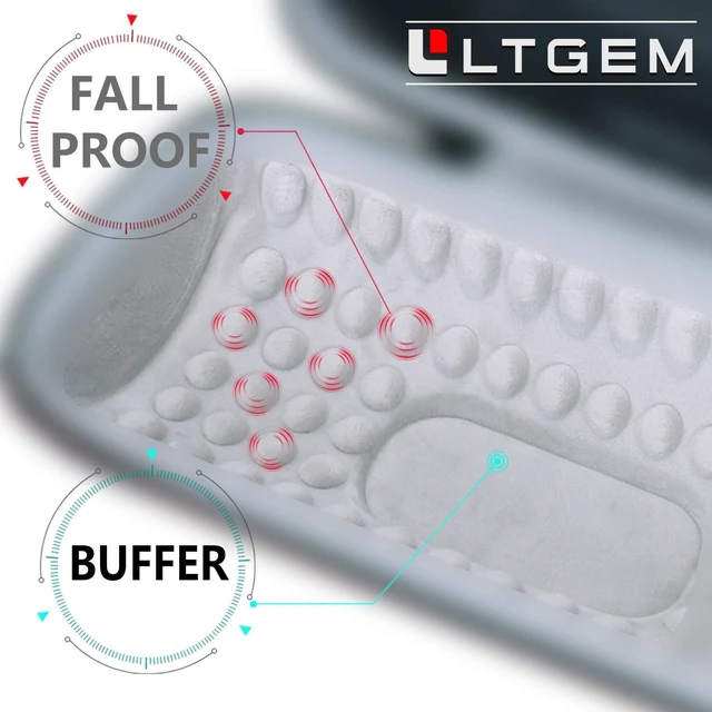 Alt view image 4 of 6 - LTGEM Case Compatible with JBL Pulse 4 Portable Speaker, Black+Grey Waterproof & Shockproof