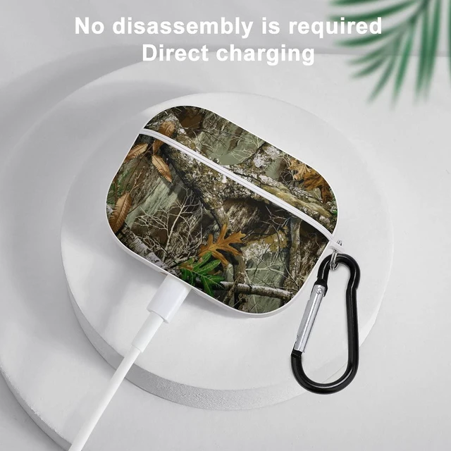 Alt view image 5 of 5 - Autumn Hunting Tree Camo Pattern Compatible with Airpods Pro Case Cover with Keychain Headphone Cover Unisex Shockproof Protective Wireless Charging Headset Accessories