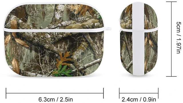 Alt view image 2 of 5 - Autumn Hunting Tree Camo Pattern Compatible with Airpods Pro Case Cover with Keychain Headphone Cover Unisex Shockproof Protective Wireless Charging Headset Accessories