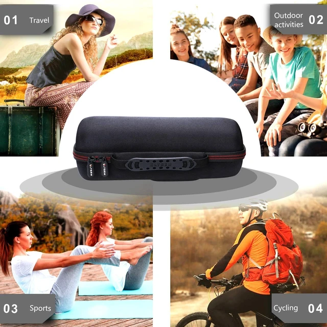 Alt view image 6 of 6 - LTGEM Case Compatible with JBL Pulse 4 Portable Speaker, Black+Grey Waterproof & Shockproof