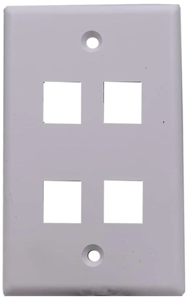Alt view image 2 of 7 - 4 Ports Wall Plate, 2 Ports 4K@60Hz HDMI 2 Ports USB 3.0 Female to Female Module Keystone Outlet Socket Wall Plate