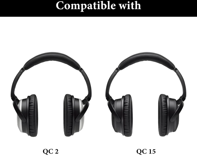 Alt view image 2 of 7 - Flex Fabric Headband Cover Compatible with Bose QuietComfort 2/QC15 Headphones, Sweat Cover, Replacement Repair Part, Easy DIY Installation (Black)