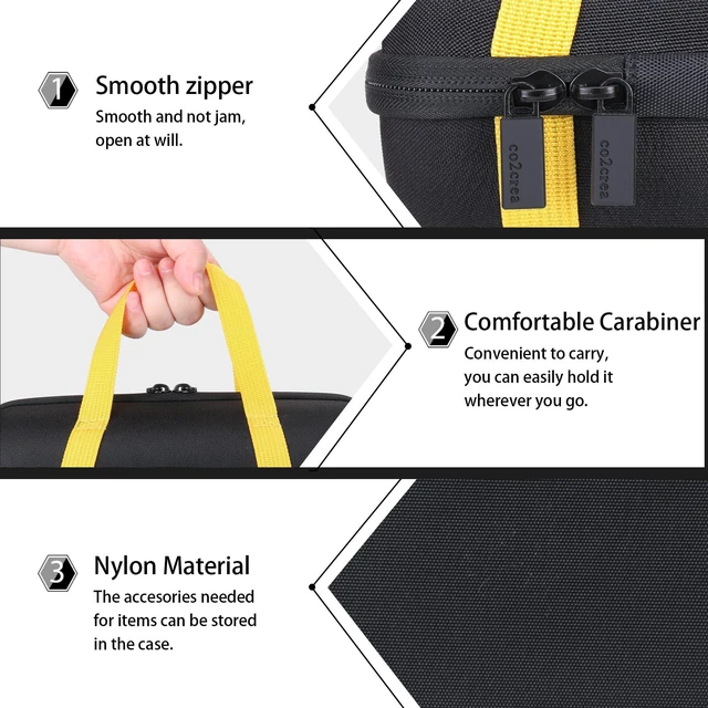 Alt view image 3 of 7 - Hard Case for Ultimate Ears UE EPICBOOM Wireless Speaker, Black Travel Protective Storage Bag with Handle, Shockproof EVA Shell and Soft Lining