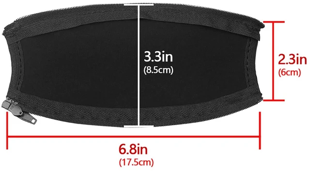 Alt view image 3 of 7 - Flex Fabric Headband Cover Compatible with Bose QuietComfort 2/QC15 Headphones, Sweat Cover, Replacement Repair Part, Easy DIY Installation (Black)