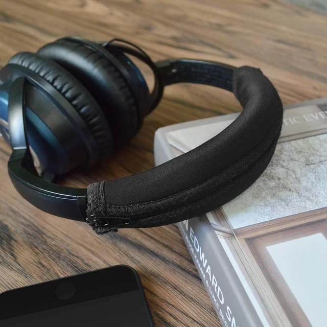 Alt view image 6 of 7 - Flex Fabric Headband Cover Compatible with Bose QuietComfort 2/QC15 Headphones, Sweat Cover, Replacement Repair Part, Easy DIY Installation (Black)