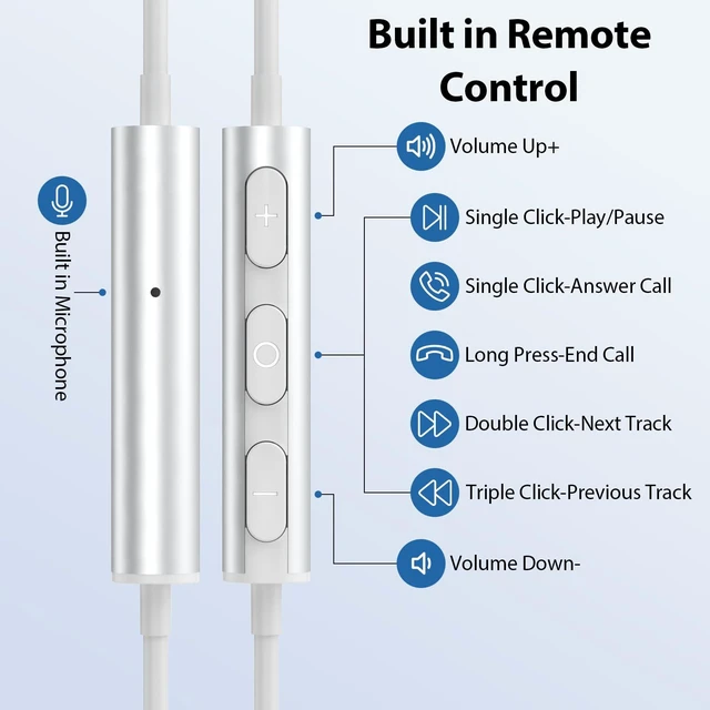 Alt view image 6 of 7 - MFi Certified Wired Headphones for iPhone Earbuds with Lightning Connector Noise Isolation Semi in Ear Buds with Mic Volume Control for Apple Earphones Corded for iPhone 14 13 12 11 Pro Max 8 7 SE XR