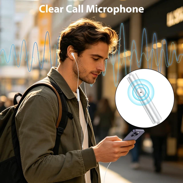 Alt view image 7 of 7 - MFi Certified Wired Headphones for iPhone Earbuds with Lightning Connector Noise Isolation Semi in Ear Buds with Mic Volume Control for Apple Earphones Corded for iPhone 14 13 12 11 Pro Max 8 7 SE XR