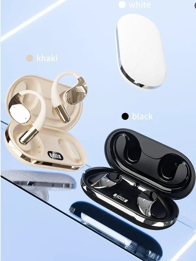 Alt view image 7 of 7 - AI Real-Time Translation Wireless Bluetooth Earbuds, ANC Active Noise Cancelling Sports Headphones with 13mm Large Dynamic Driver, Open-Ear Bone Conduction Workout Earphones for iOS & Android