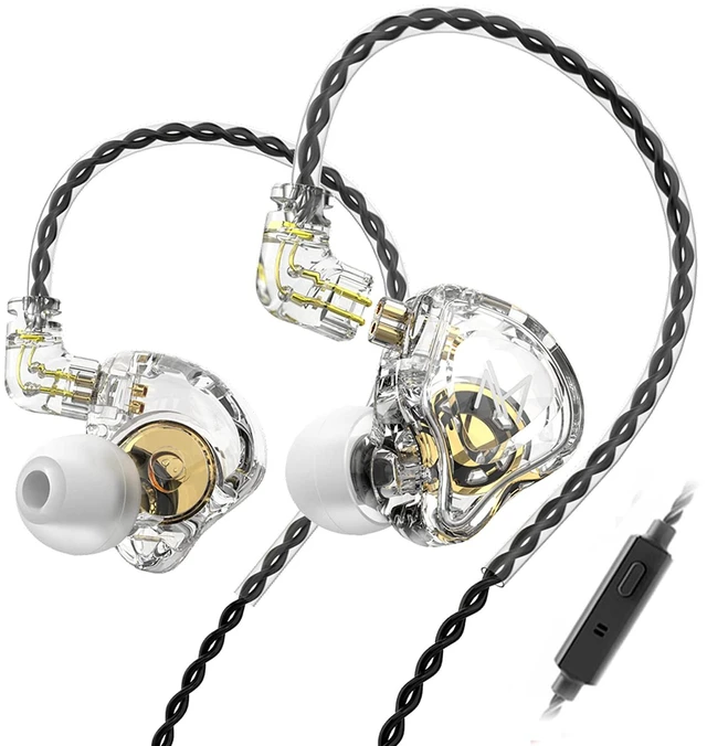 Main image of TRN MT1 HiFi Earbuds with 10mm Composite Magnetic Dynamic Driver, Transparent, Mic, Sport Running Earphones