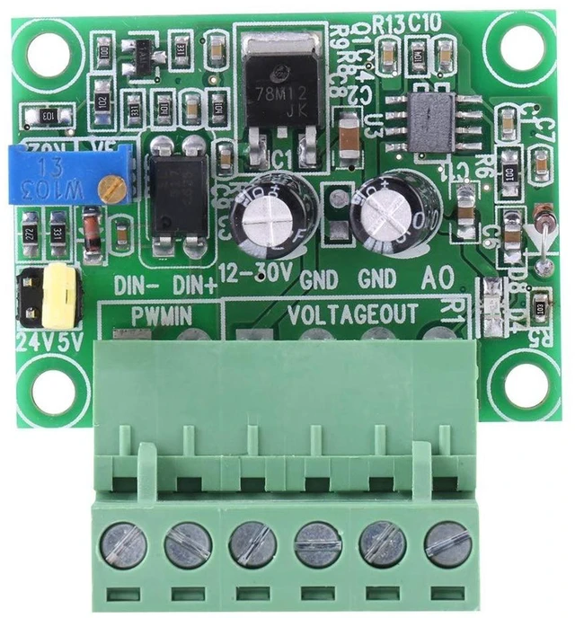 Main image of Frequency to Voltage Converter Module,PWM to Voltage Converter Module,Frequency Converter,1-3KHZ 0-10V PWM Signal to Voltage Converter Module Digital Analog Board