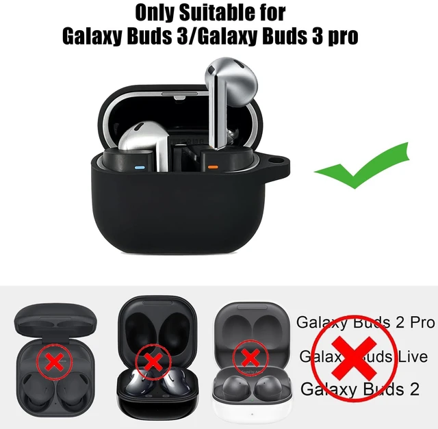 Alt view image 2 of 7 - for Samsung Galaxy Buds 3 & Galaxy Buds 3 Pro & Bud 3 FE Case Cover,Cute Strawberry Bee Daisy Charm Keychain,Soft Silicone Protective Cover for Samsung Galaxy Buds3 Series Charging Case Black