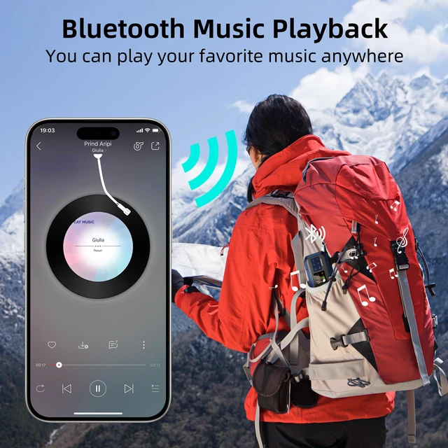Alt view image 5 of 7 - Portable Emergency Radio with AM FM NOAA,Bluetooth Speaker,2000mAh Rechargeable Battery,USB-C Hand Crank Solar Charging,Clear Sound Quality,Flashlight,SOS Alarm for Storm Power Outages Camping