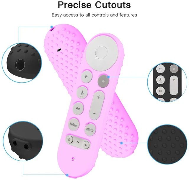 Alt view image 3 of 7 - Silicone Glow Cover Case for Google TV Streamer 4K 2024 Protective Sleeve Set for Google TV Streamer 4K Host Box +Voice Remote,Anti-Slip Scratch Shock Protection (Glow Purple)