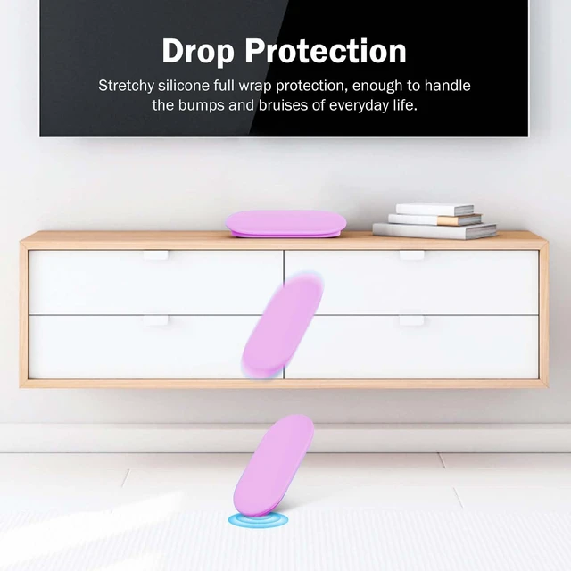 Alt view image 6 of 7 - Silicone Glow Cover Case for Google TV Streamer 4K 2024 Protective Sleeve Set for Google TV Streamer 4K Host Box +Voice Remote,Anti-Slip Scratch Shock Protection (Glow Purple)