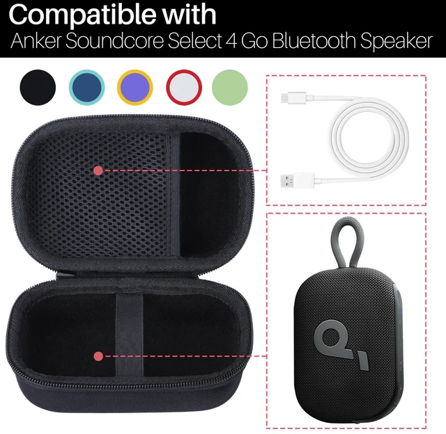 Alt view image 3 of 7 - Storage Case Compatible with Anker Soundcore Select 4 Go Speaker (Blue + Teal Case)