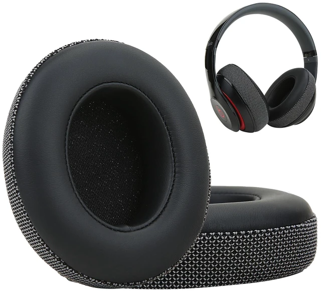 Main image of Ear Pads Cushions for Beats Studio 2& Studio 3 Wired/Wireless Headphones with Fabric, Memory Foam& Protein Leather (Black)