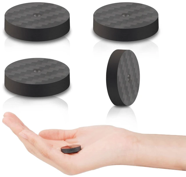 Alt view image 6 of 6 - 4PCS Speaker Spike Floor Protectors Carbon Fiber 25X5mm Speaker Pads(Black) Speaker Spikes Pads Subwoofer Isolation Feet Amplifier Feet for Audio,Speakers,Subwoofers,Amplifier,Turntable,DAC,PC Case