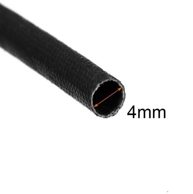 Alt view image 3 of 6 - Insulation Braid Sleeve, 33Ft-4mm High TEMP Silicone Fiberglass Sleeve Black