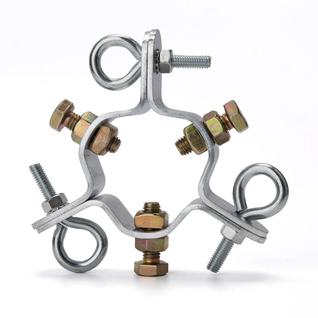 Main image of EZ 43-A 3-Way Down Guy Ring, Adjustable Antenna Mast Mount, 2-1/4 Inch