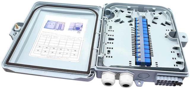 Main image of 12-Core FTTH Fiber Distribution Box, IP65, 12-Port, Indoor/Outdoor Optical Fiber Splicing