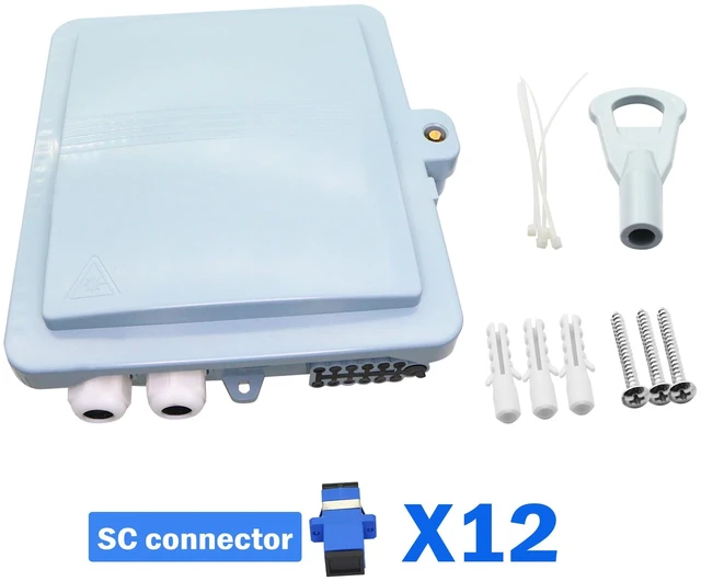 Alt view image 4 of 7 - 12-Core FTTH Fiber Distribution Box, IP65, 12-Port, Indoor/Outdoor Optical Fiber Splicing