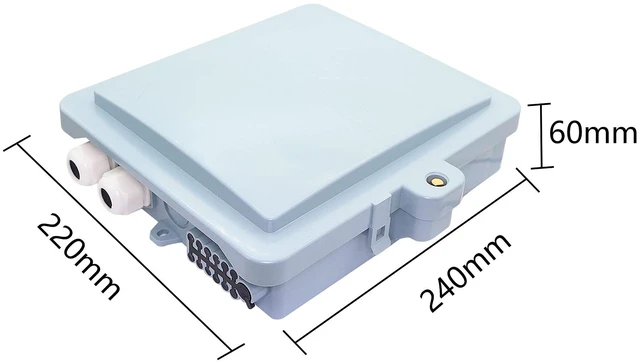 Alt view image 5 of 7 - 12-Core FTTH Fiber Distribution Box, IP65, 12-Port, Indoor/Outdoor Optical Fiber Splicing