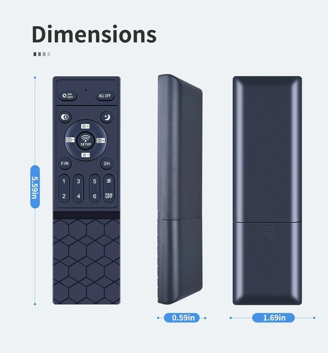 Alt view image 7 of 7 - Ceiling Fan Remote Control for Most Low-Profile Ceiling Fans with Lights LP-FSD01, LP-FSD02, LP-FSD03, LP-FSD04, LP-FSD05, LP-FSD06, Easy to Pair