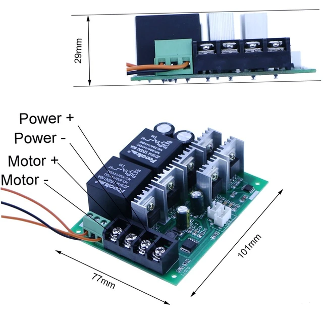 Alt view image 6 of 6 - High-Power 40A DC Motor Speed Controller, 12V 24V 36V 48V Reversing, Governor, Reversing Switch