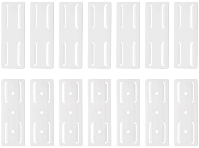 Main image of 14pcs Adhesive Punch-Free Socket Holder, Power Strip Holder, Self-Adhesive Wall Mount Desk Socket Fixer for Remote Control, Router, White