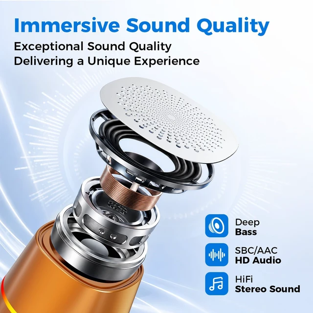 Alt view image 5 of 7 - Magnetic Portable Bluetooth Speaker, Soundcore Speaker, Mini Speaker Outdoors/Home/Travel,Shower Speaker, Bluetooth Speaker, 12H Playtime, Powerful Sound,RGB Lights