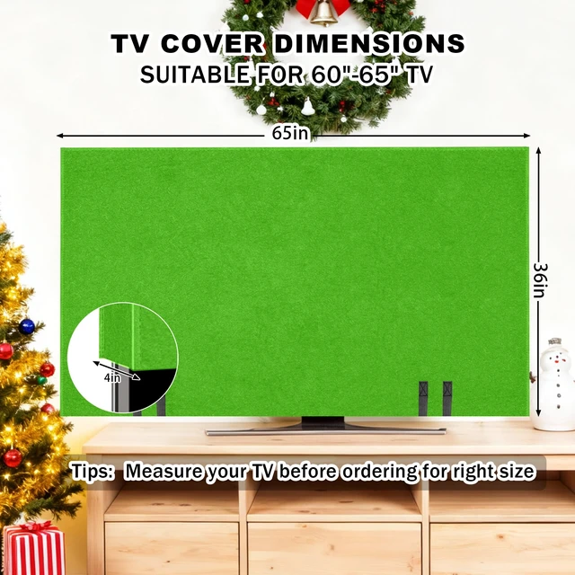 Alt view image 2 of 7 - TV Cover Moving Dust Anti-Scratch TV Screen Protector Covers Flat Screen TV Cover Moving with Bottom Strap and Gloves For 70"-75" TV Dust Protection Moving Renovation