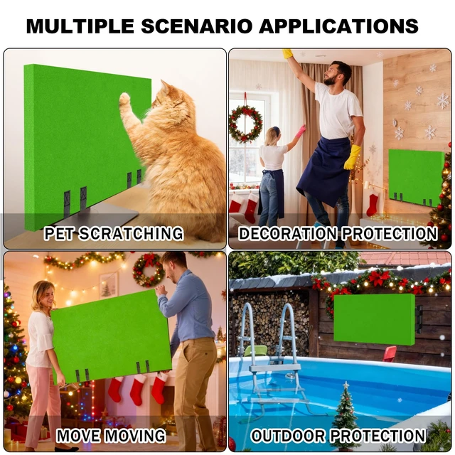 Alt view image 6 of 7 - TV Cover Moving Dust Anti-Scratch TV Screen Protector Covers Flat Screen TV Cover Moving with Bottom Strap and Gloves For 70"-75" TV Dust Protection Moving Renovation