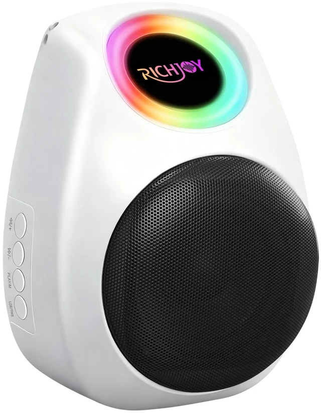 Main image of Wireless Bluetooth Speaker TWS Dual Pairing Portable Speaker with Colorful Lights BT5.3,Support TF Card,MP3 Player,AUX Input,4000mAh Long Battery Life for Home Garden Camping (White)