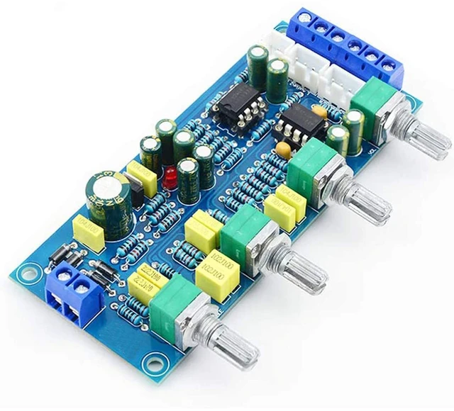 Main image of NE5532 OP-AMP HiFi Preamplifier Pre Amplifier Bass Treble Balance Volume Tone Control Board