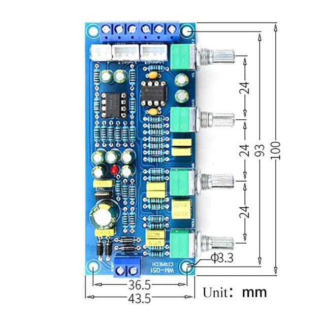 Alt view image 5 of 5 - NE5532 OP-AMP HiFi Preamplifier Pre Amplifier Bass Treble Balance Volume Tone Control Board