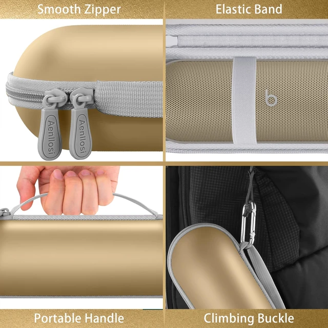 Alt view image 2 of 7 - Hard Case for Beats Pill - Speaker Champagne Gold EVA case construction, Water-resistant design, Dust-resistant design, Case only