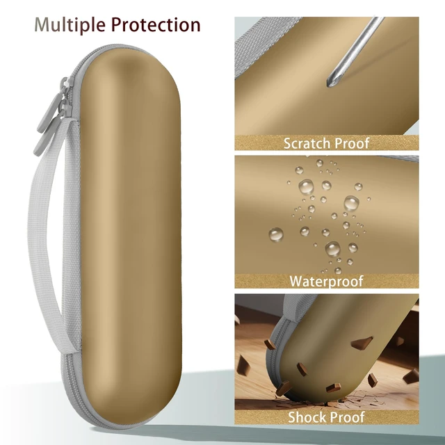 Alt view image 3 of 7 - Hard Case for Beats Pill - Speaker Champagne Gold EVA case construction, Water-resistant design, Dust-resistant design, Case only