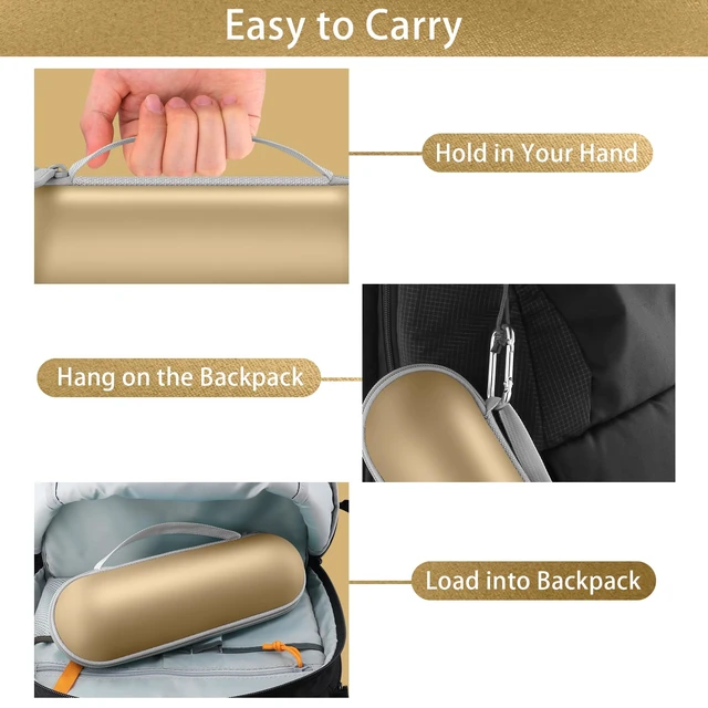 Alt view image 6 of 7 - Hard Case for Beats Pill - Speaker Champagne Gold EVA case construction, Water-resistant design, Dust-resistant design, Case only